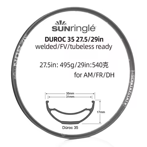 Sunringle Durac 35 Welding ring Mountain Rim 27.5/29 Inchge 32H/28 Aluminum RimsTubeless Ready For X