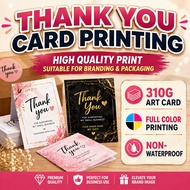Thank You Card Printing | 310G Art Card | Full Color | A6 | Packaging Insert Card