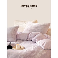 LOVEY COSY Korean Light Luxury Jacquard Cloud Pattern Velvet Purple Milk Velvet Crepe Thickening Plu