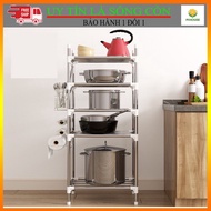 (Bảo Hành 1 Đổi 1) Kệ Gầm Bếp Có Thể Điều Chỉnh Cao Cấp 1 2 Tầng Để Gầm Bếp Ga Trên Kệ Bếp Thép Hoặc
