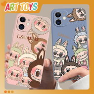 Popmart Labubu Phone Case DIY Collectiables for iPhone Cartoon Clear Cover Soft Case Camera Protection