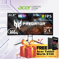 [FREE ACER ICONIA A10 10.1" TABLET] Acer Predator XB323QK NV 31.5" UHD E2E (IPS) 3840x2160 144Hz Gaming Monitor