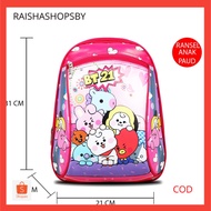 TRIXIE - BT21 Children's School Backpack/BT21 Car School Backpack/3d PAUD/Car School Backpack