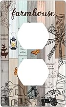 Rustic Inspirational Quotes Duplex Device Receptacle Wall Plate Electrical Outlet Covers, 1 Gang Swi