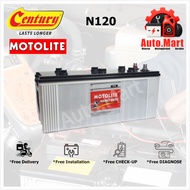 Bateri Kereta / Car Battery - Century Motolite Heavy Duty - Wet - N120