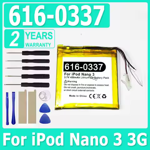 616-0337 Replacement Battery For Apple ipod Nano 3 3G 3rd 3Gen Generation 3TH MP3 A1236 Nano3 Batter