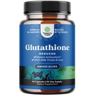 Reduced Glutathione Supplement with Glutamic Acid - L Glutathione 1000mg Per Serving with Silymarin 