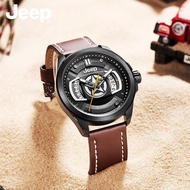 Jeep JPG900001MA 自動機械手錶｜黑面啡皮帶｜全新未撕膜