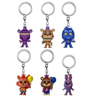 1pcs POP Five Nights At Freddy's Figura Bonnie Foxy Freddy Fazbear Bear FNAF Doll Keychain Action Fi