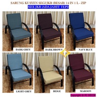 KAIN TEBAL Sarung Kusyen Segi Empat JKR 14pcs L zippers Cushion Cover Square 14 in 1 (SIZE JKR)