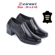 Zeintin - Sepatu Kantor Wanita Pantofel Wanita Zeitin Bahan Kulit Asli Hitam BJ