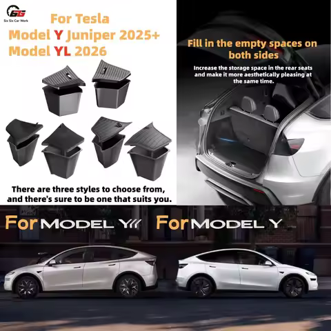 For Tesla Model YL Model Y Launch Car Trunk Side Storage Box Cover Plate Organizer Car Trunk Side St