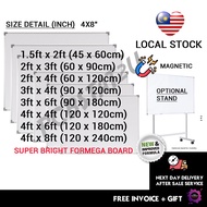 Whiteboard Magnetic Board (ALL SIZES)1.5x2 2x3 3x4 3x5 3x6 4x4 4x5 4x6 4x8 Papan Hitam Papan Putih F