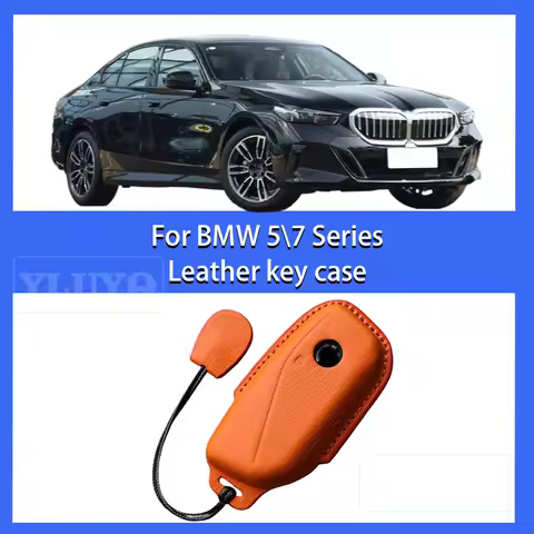 For BMW 5 Series 7 Series Car Leather Key Case Key Cover Protector 740i X5 X6 X7 XM IX IX3 I5 Car In