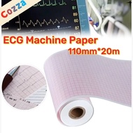 ECG Thermal Paper Roll for ECG Machine Red Grid Thermal Diagnostic Paper Six conductors 110mm * 20m