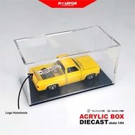 Box Akrilik Diecast Skala 1/64 Grafir Logo Hotwheels