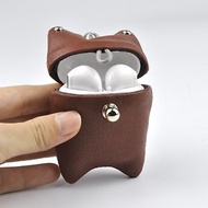 AirPods耳機保護套 有線耳機通用收納皮套鑰匙包 青蛙款