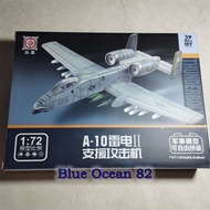 US A-10 Thunderbolt II Aircraft + Cool Stand - Xuja New Block Model 1/72 - Military Airplane Toy eas