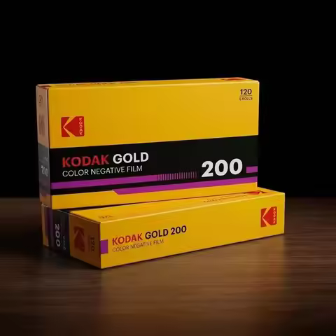 Kodak Gold 200 120 Color Negative Film ISO 200 Medium Format Roll Film C41 Process Warm Tone Fine Gr