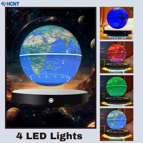 Floating Globe Magnetic Levitating Globe with LED Light Globe World Map for Home Office Decor Cool T