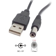 USB 2.0 A Type Male To DC5.5mm*2.1mm,USD to DC5.5 Power Plug Barrel Connector 5V Cable 12 Copper cor