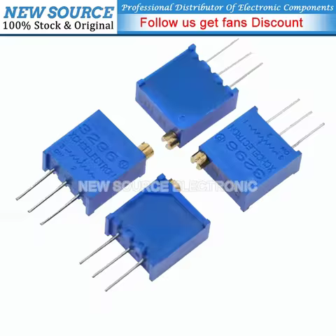 10PCS 3296W Potentiometer Precision Adjustable Resistance Multi-turn Trimming 1K 2K 5K 10K 100K 103 
