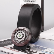 Men's Belt Genuine Buckle Style Auto Buckle - gold GM1