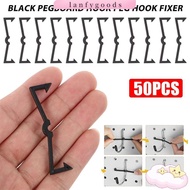 LANFYGOODSS 50Pcs Pegboard Hook Locks, Garage Accessories Plate Clamp Hook Fastening Buckle,  Peg Bo