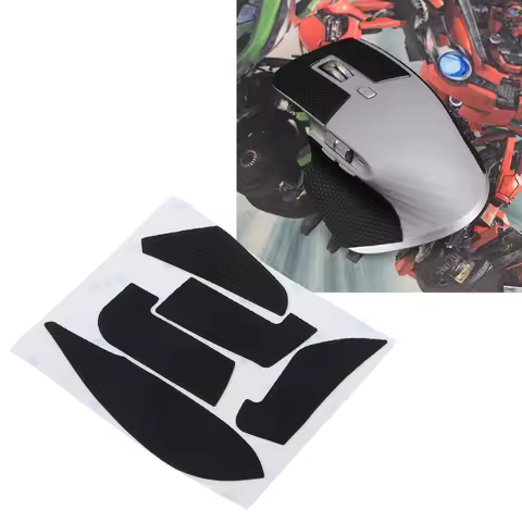 1 Set DIY Handmade Mouse Skin Non Slip Suck Sweat Grips Skates for logitech MX Master 3 Mouse Black