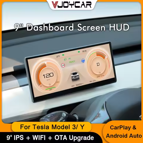 Vjoycar Smart Display for Tesla Model 3 Y Digital HUD Dashboard Head Up Display CarPlay Android Auto