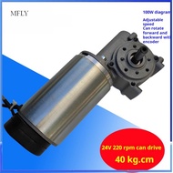 60/100W 24VDC Automatic Door Motor with 250PPR Hall Encoder & Worm Gear Reducer (2 Signals) - for Ho