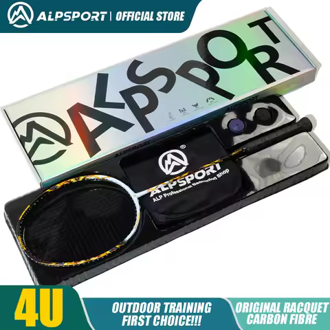 ALP Libra 4U Badminton Racket MAX 35LBS 100% Original G6 ultralight Offensive Racket T1000 Aerospace