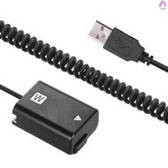 5V USB NP-FW50 Dummy Battery Pack Coupler Adapter with Flexib