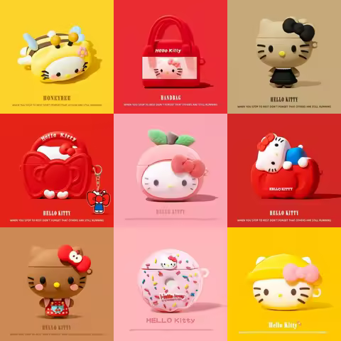 3D Sanrio Hello Kitty Cartoon Earphone Case For AirPods 4 Cute Cases for AirPods Pro 3 Pro2 Charging