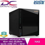 【Same Day Delivery】Asustor AS3304T DriveStor Pro 4Bay NAS Celeron Quad-Core CPU 1.4Ghz 2GB HDMI