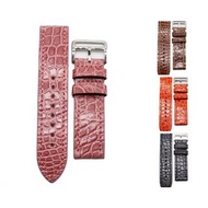 22mm 光亮面圓紋鱷魚皮錶帶, 9種顏色