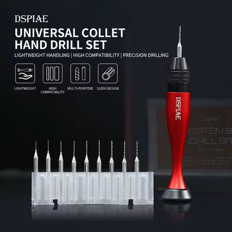 DSPIAE AT-VHDS General Purpose Hand Drill for Gundam Military Model Making Tool Combo Set 0.3~1.2mm 