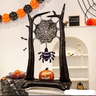 Happy Halloween 47 inches 4D Stand Base Tree Trunk Spider Web Pumpkin party aluminum foil balloon