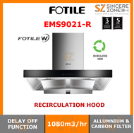 FOTILE EMS9021R CHIMNEY HOOD / RECIRCULATION TYPE / 1080m3/hr (ALUMINIUM WITH CARBON FILTER)