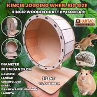 HAMSTER WHEEL BIG SIZE 20-25CM SILENT WOODEN CRAFT BY HAMTACI