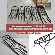 Terlaris !!! Boncengan Belakang Rak Sepeda 12 / 16 / 20 / 26 inch bahan besi tebal warna hitam seped