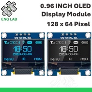 ENGLAB 0.96 Inch OLED, 128x64 Pixel, White/Blue, OLED Display Board For Arduino