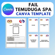 INSTANT Template Fail Temuduga SPA Kerja Kerajaan (Canva & PDF) | Mudah Untuk Edit | SPA Interview F