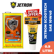 JETRON Scooter 10W40 Sn Mb Fully Synthetic Ester Engine Oil/ Minyak Hitam Skuter (0.9L)