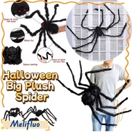 MELIFLUO Halloween Giant Realistic Spider, Simulation Soft Decoration Large Black Spiders,  Tricky P
