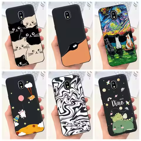 For Samsung Galaxy J7 J5 J3 2017 Case Cover Cute Cat Dinosaur Slim TPU Cover For Samsung SM-J330F J5