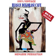 Wall Decoration Wall Decoration VINTAGE WOODEN PAINTING WAYANG PETRUK DECORATION LIVING ROOM CAFE CA