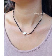 Starfish motif necklace, bohemian starfish necklace