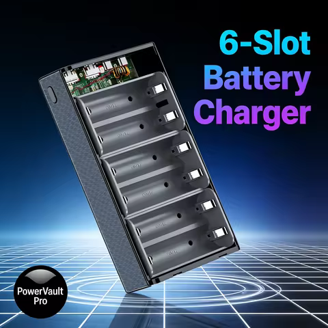 Winter-Enhanced PD100W Power Bank Shell, 6×21700 Battery DIY Housing, PPS/PD3.0/QC3.0 for Laptop Pho