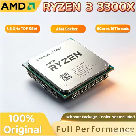 AMD Processor Ryzen 3 3300X R3 3300X 3.8 GHz Quad-Core Eight-Thread 65W CPU L3=16M 100-000000159 Soc